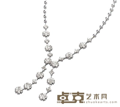 钻石18K白金项链