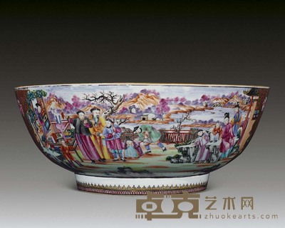 清乾隆 广彩人物大碗 直径41.5cm