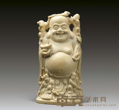象牙雕布袋和尚立像 高16cm