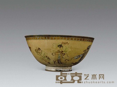 清 铜胎画珐琅八仙纹碗 直径22.3cm