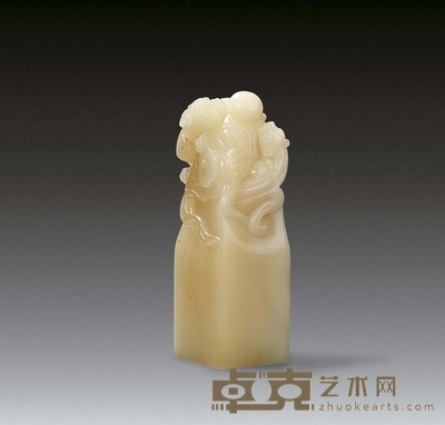 结晶芙蓉二龙戏珠 高6.8cm