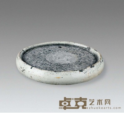 清 青花诗文砚 