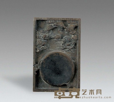 清 澄泥云龙砚 
