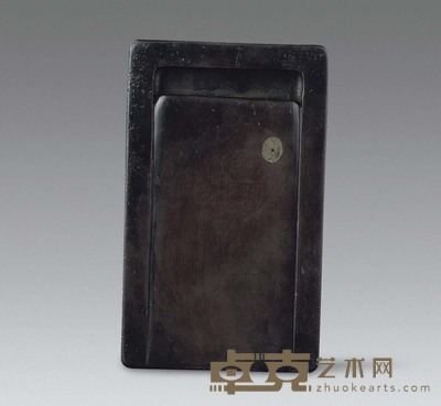 清 紫端抄手砚 长20.5cm