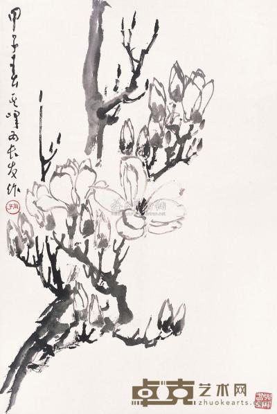 孙其峰 1984年作 花卉 立轴 69×45cm