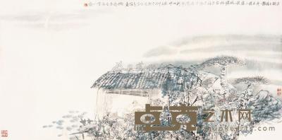 王明明 1994年作 白居易诗意 镜片 68×136cm