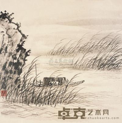 黄君璧 山水 镜片 30×30cm