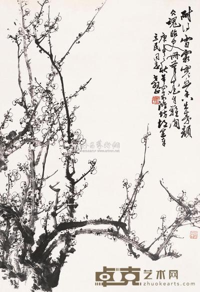 于希宁 1980年作 耐得雪霜寒 立轴 66×45cm