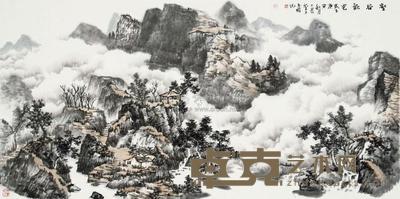 宋玉增 2010年作 壑谷龙云 68×136cm