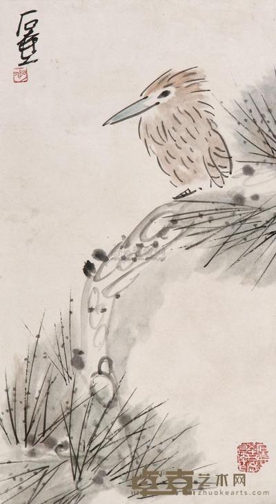 陈子庄 松雀图 立轴 54×30cm