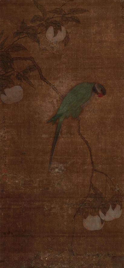 陆治 1522年作 花鸟 立轴