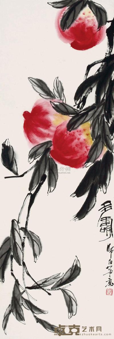 娄师白 多寿 立轴 102×33cm