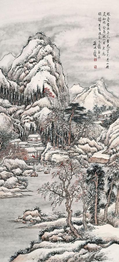 孙壑 雪景山水 立轴