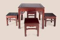 红木牌桌 （五件）