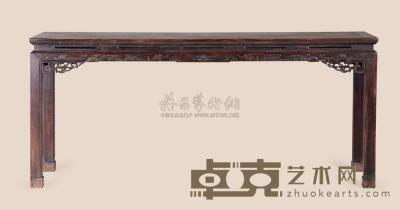清 红木雕蝠条桌 197×42×88cm