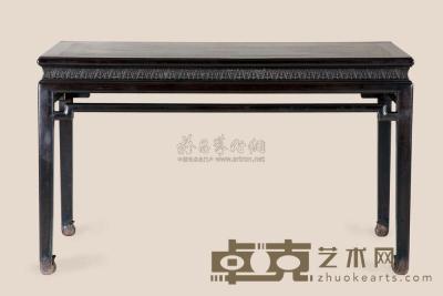 乌木雕蕉叶纹画桌 142×65×85cm