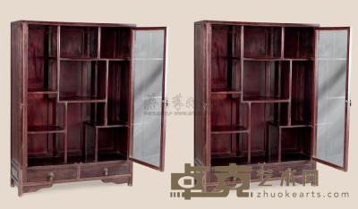 红木多宝柜 （两件） 70×23×98cm