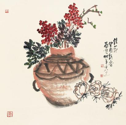 曹简楼 佳节 立轴