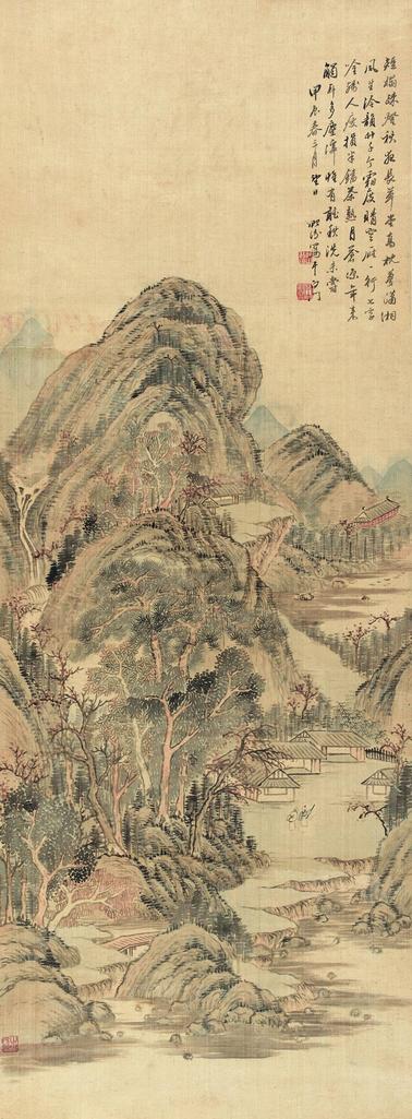 汤贻芬 1844年作 秋山草堂 立轴