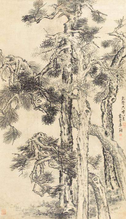 李鱓 （款） 五松图 立轴