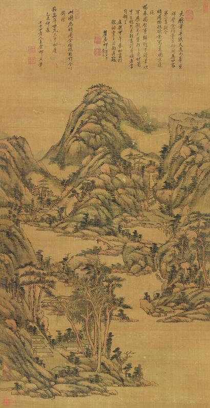 王原祁 （款） 仿大痴山水 立轴