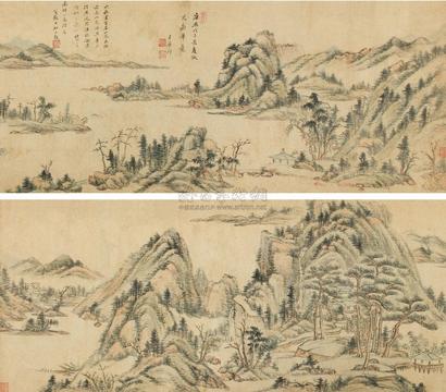 王原祁 （款） 仿富春山居图 手卷