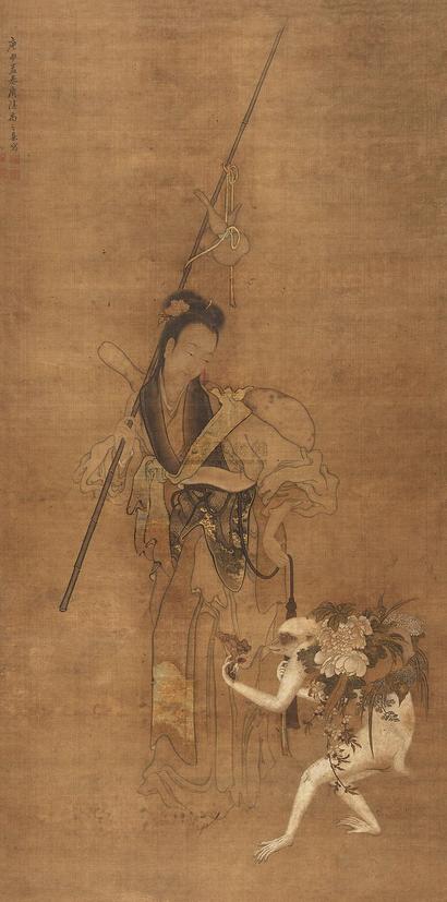 禹之鼎 （款） 麻姑献寿 立轴