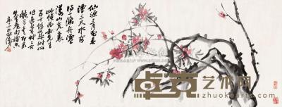 吴昌硕 仙源三月花 镜框 31×83cm