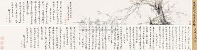 奚冈 汪成谷 1794年作 梅花 书法 手卷