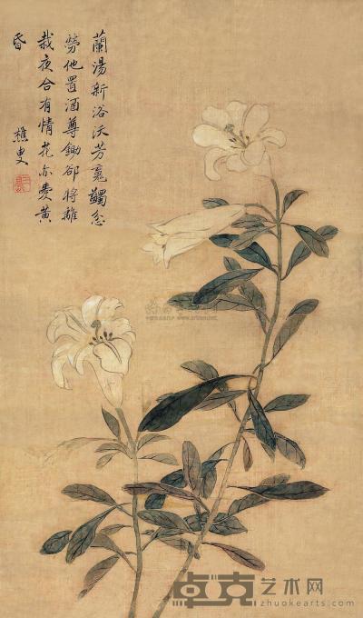 蒋步瀛 花卉 立轴 68×40cm