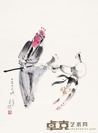 高马德 1982年作 人物 镜框 56×42cm