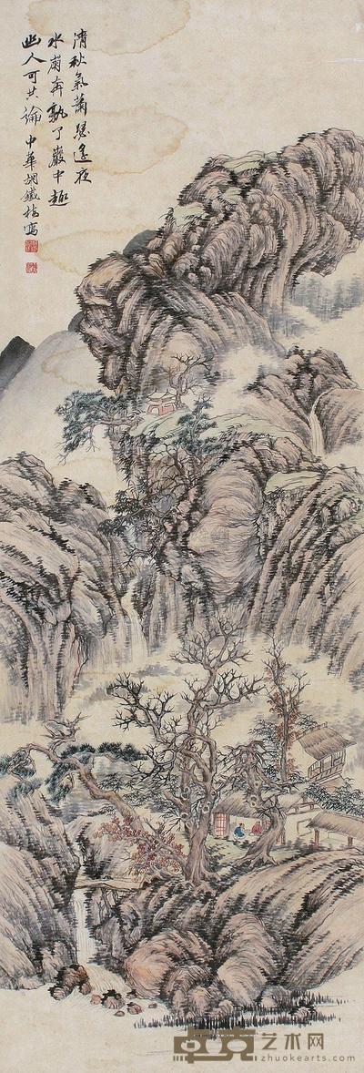 胡铁梅 清秋气萧瑟 立轴 122.5×41cm