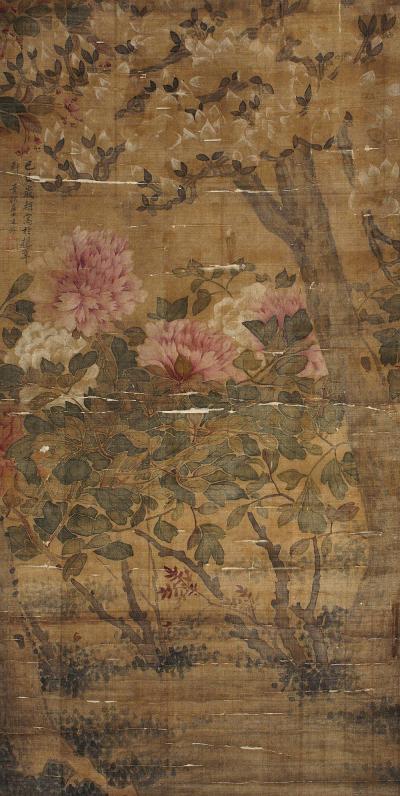 蒋廷锡 己巳（1689年）作 花卉 立轴