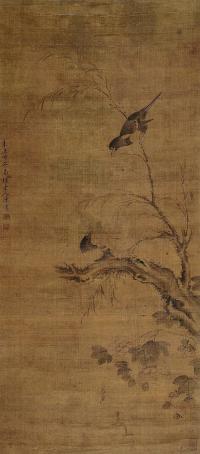 陈书 辛丑（1721年）作 花鸟 立轴