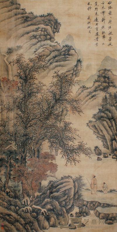 沈周 山水 立轴 189×95cm