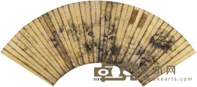 恽冰 戊寅(1818年)作 花卉 镜片 11.5×36cm