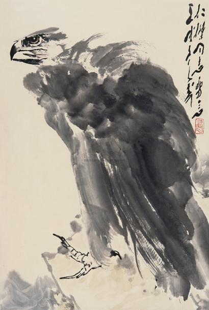 王子武 1982年作 鹰 镜片