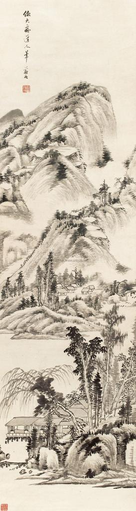 项文彦 山居图 立轴