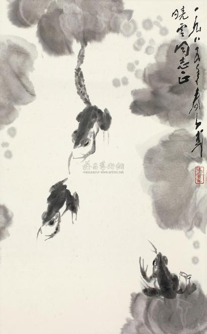 王子武 1985年作 荷塘雅趣 立轴