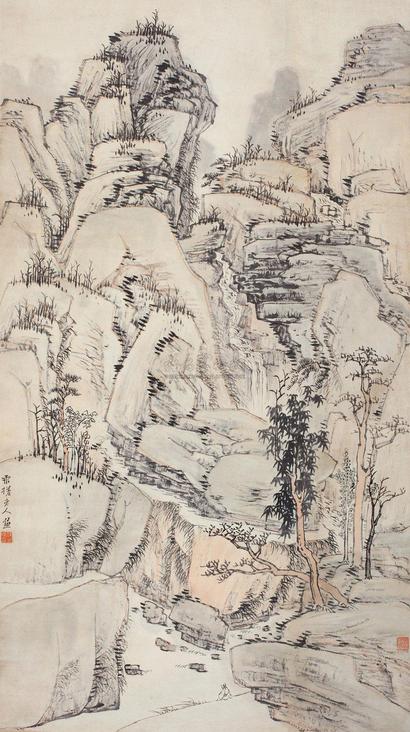 汪之瑞 层峦叠嶂图 立轴