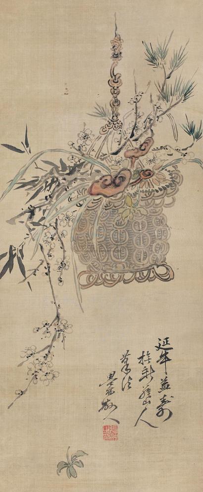 张翀 （款） 延年益寿 立轴