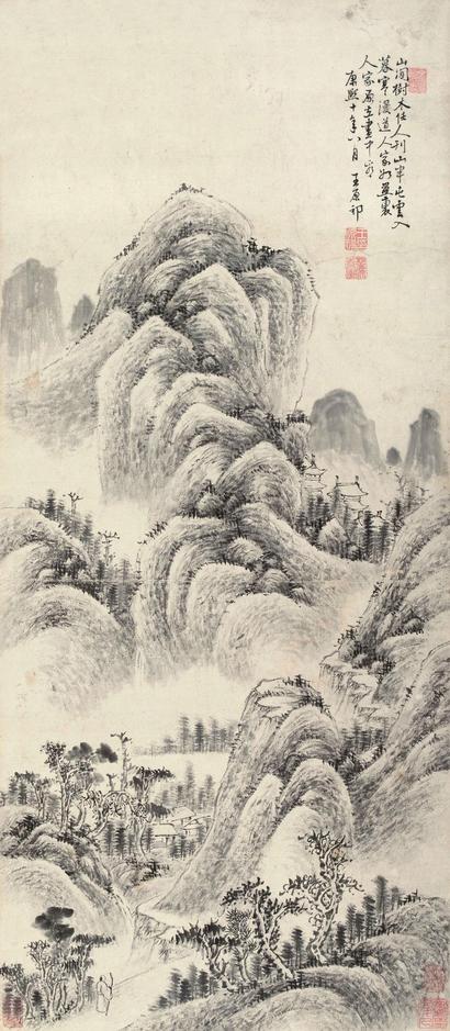 王原祁 （款） 1671年 山水 立轴