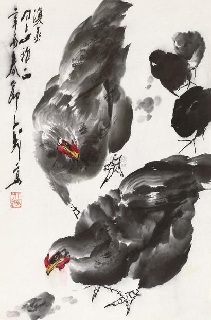 王子武 1981年作 大吉图 立轴
