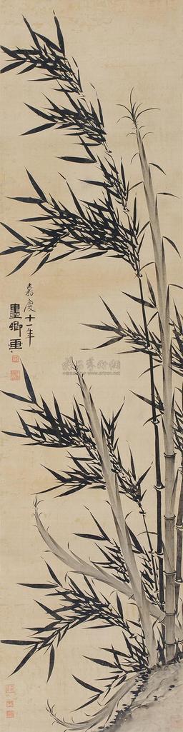 伊秉绶 （款） 1806年作 竹篁图 立轴