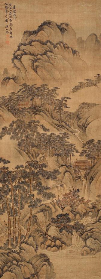 吴历 （款） 癸丑（1673年）作 云壑松阴 立轴