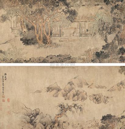 马琬 （款） 抚琴图 手卷