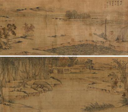 冷枚 （款） 戊申（1668年）作 灌田图 手卷