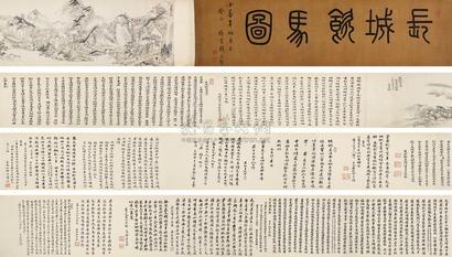 秦炳文 壬戌（1862年）作 长城饮马图 手卷