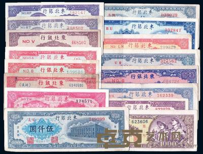 东北银行纸币共16种不同 