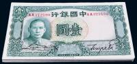民国二十五年（1936年）中国银行德纳罗版壹圆共46枚